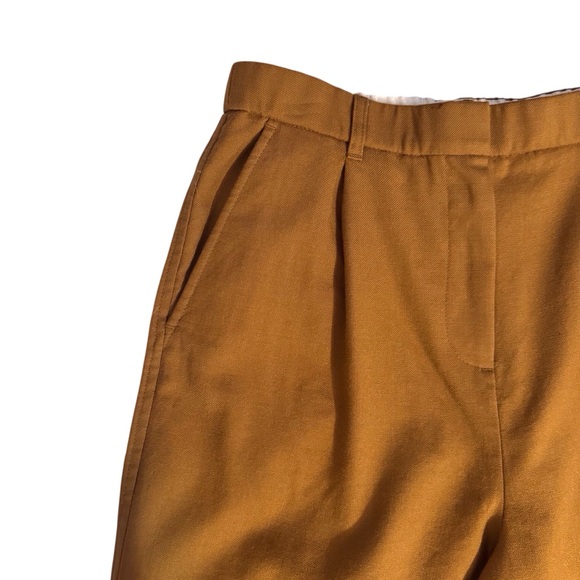 J. Crew Size 6 Brown Wool Blend Tapered Pants Trousers Flannel Pockets High Rise - Picture 3 of 9